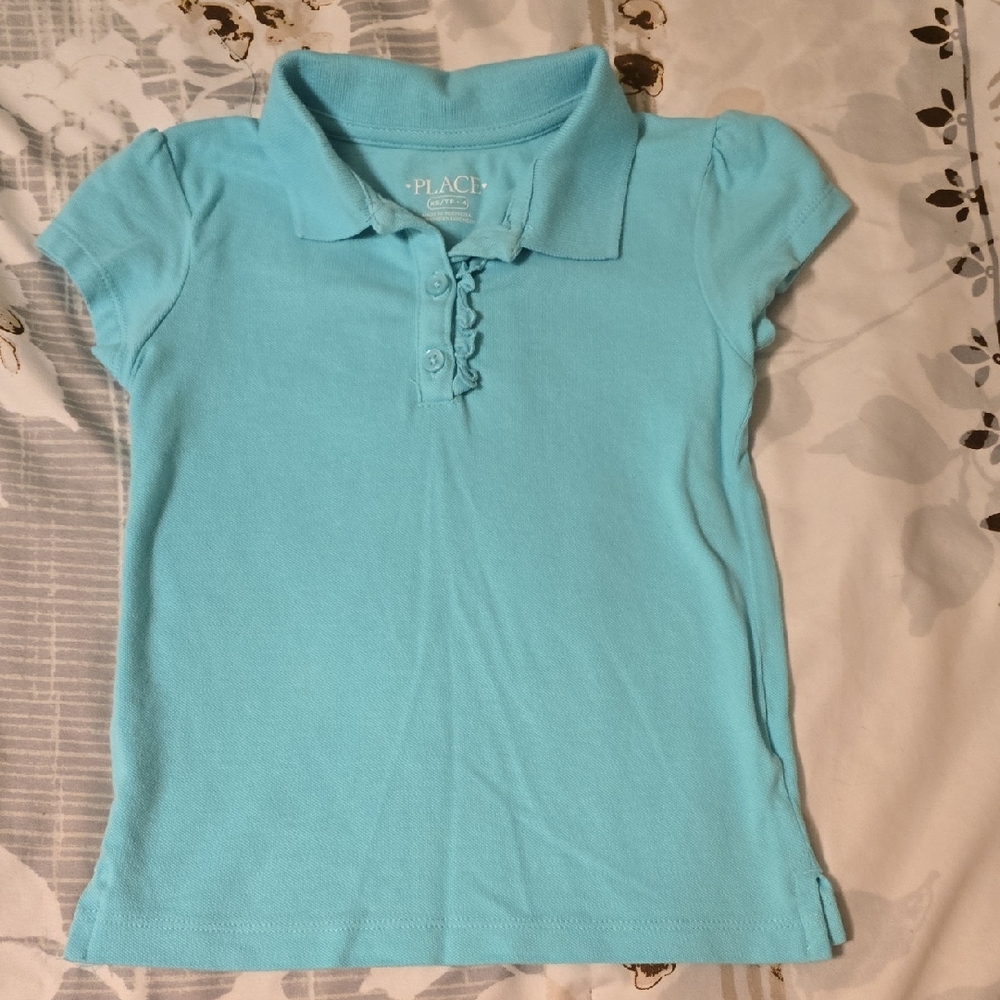 The Children's Place Mint Blue Uniform Polo Shirt